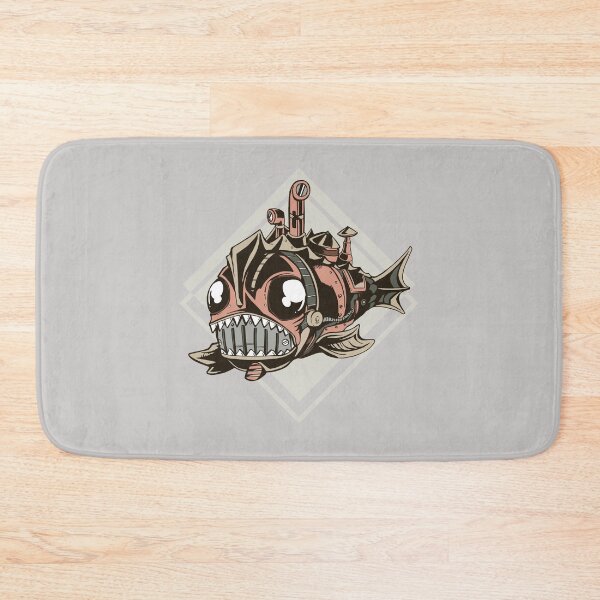 Item preview, Retro future Steampunk piranha fish. designed and sold by Tahuverian.