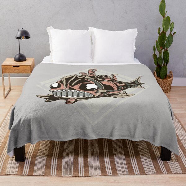 Item preview, Retro future Steampunk piranha fish. designed and sold by Tahuverian.