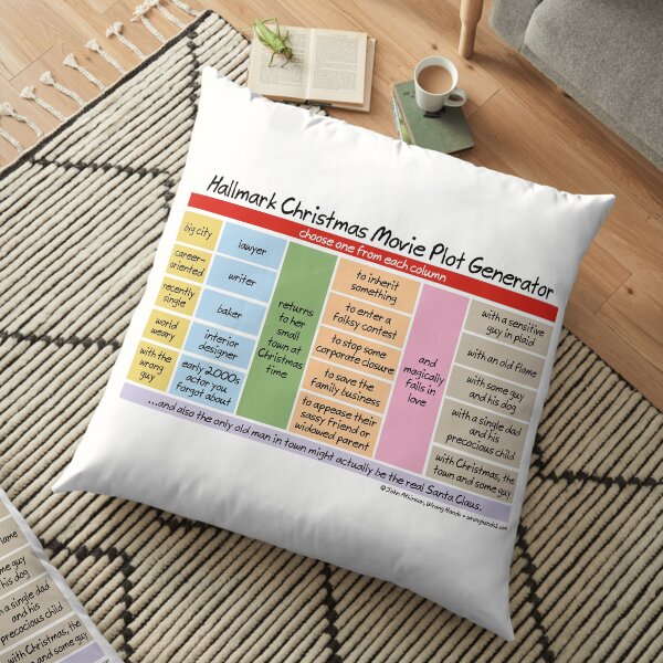 Hallmark Christmas Movie Plot Generator Floor Pillow