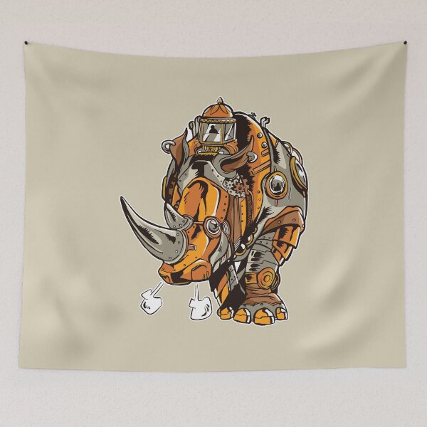 Item preview, Retro Future Steampunk Rhino designed and sold by Tahuverian.