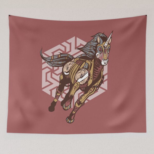 Item preview, Retro future Steampunk Unicorn designed and sold by Tahuverian.