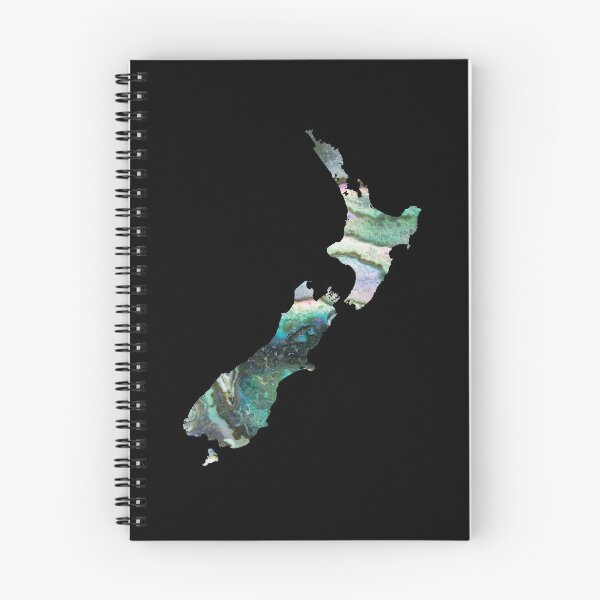 Item preview, Paua Shell NZ New Zealand Map North and South Island Gift designed and sold by TangoCharlieNZ.