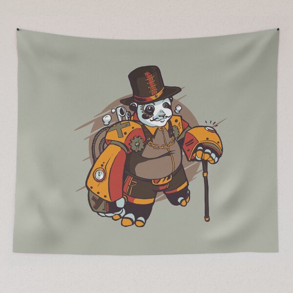 Item preview, Retro Future Steampunk Panda Walker designed and sold by Tahuverian.
