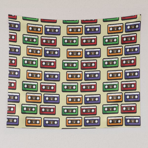 Item preview, Colorful Cassette Tape Pattern designed and sold by -art-by-syd-.