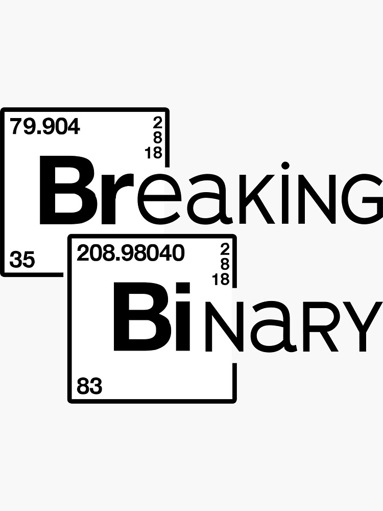Thumbnail 3 of 3, Sticker, Breaking Binary designed and sold by dickierebellion.