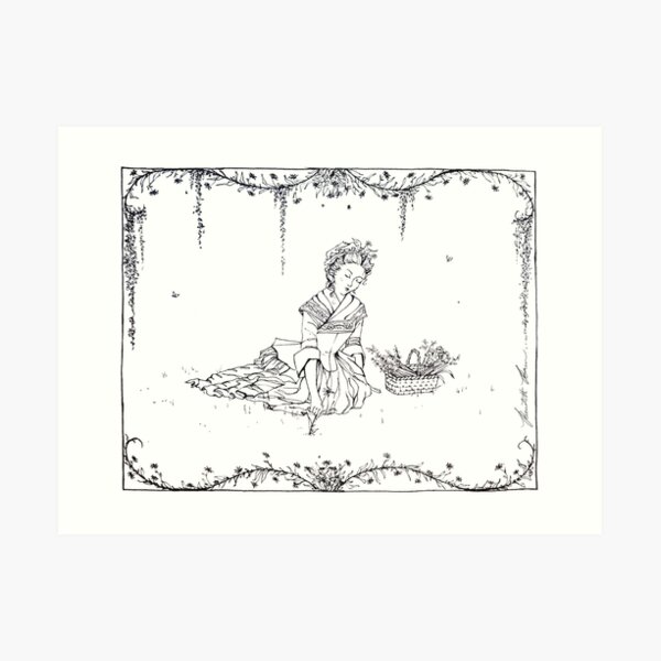 YON BONNY BRAE Pen and Ink Illustration Art Print