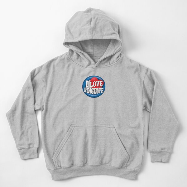 'I Love Ringette' (White) Kids Pullover Hoodie