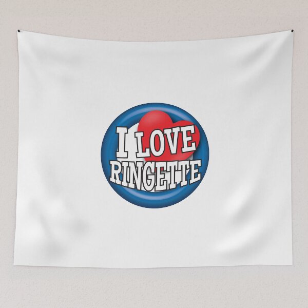 Item preview, 'I Love Ringette' (White) designed and sold by The Button Gal.