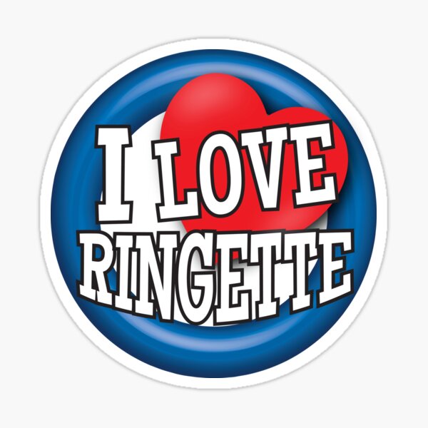 'I Love Ringette' (White) Sticker