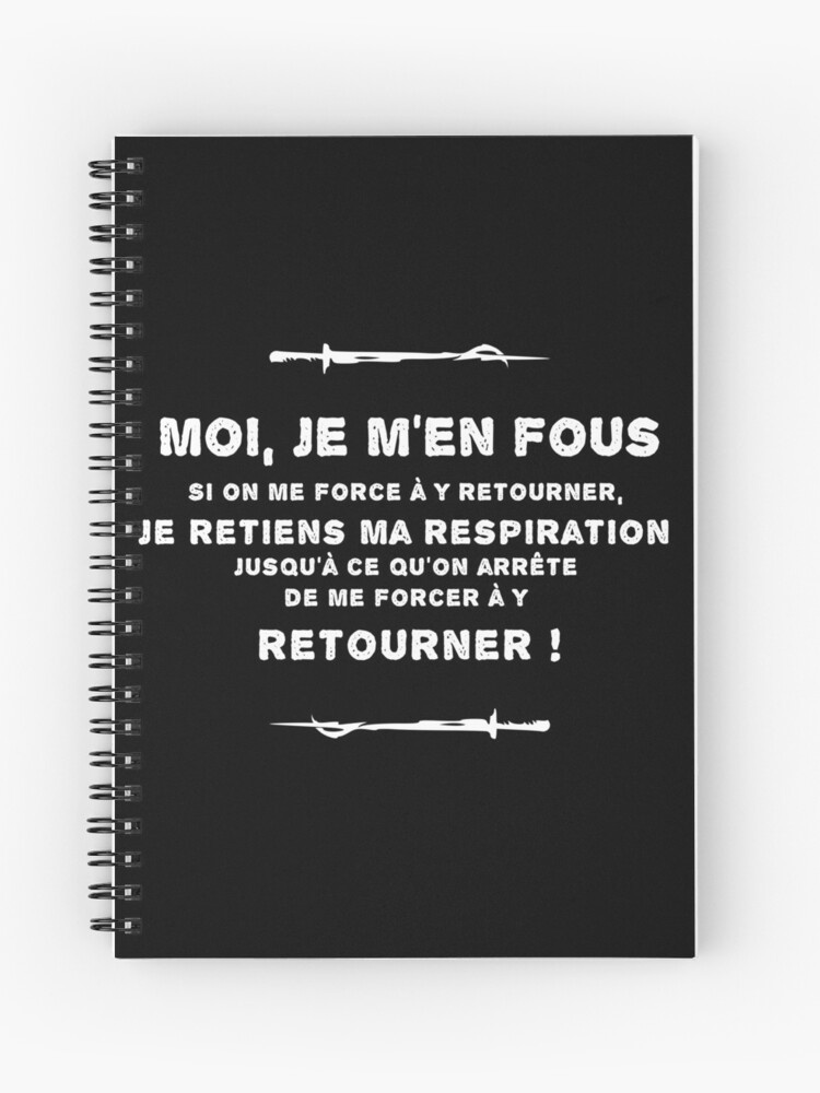 Cahier A Spirale Kaamelott Moi Je M En Fou Yvain Citation Par Lakadox Redbubble