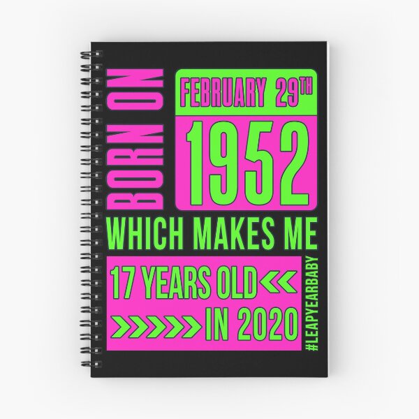 Item preview, 1952 - 52 - 17 years old PINK #leapyearbaby Girls and Womens Funny Leaper Leapling Leap Year Birthday Gifts, Shirts, Tshirts designed and sold by GabiBlaze.