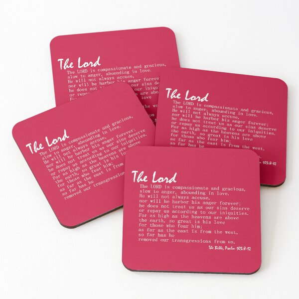 Item preview, The Lord is compassionate and gracious. | Psalm 103:3 | Red designed and sold by nancybernard.