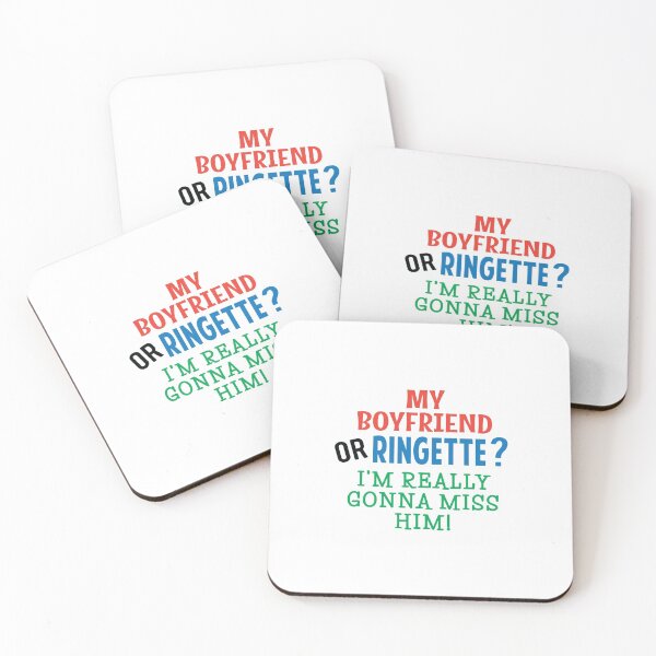 Item preview, 'My Boyfriend Or Ringette? I'm Really Gonna Miss Him!' (White) designed and sold by The Button Gal.