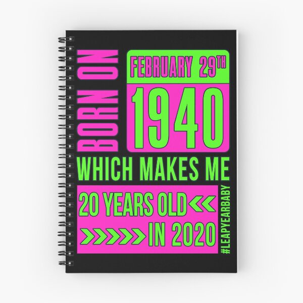 Item preview, 1940 - 40 - 20 years old PINK#leapyearbaby Girls and Womens Funny Leaper Leapling Leap Year Birthday Gifts, Shirts, Tshirts designed and sold by GabiBlaze.