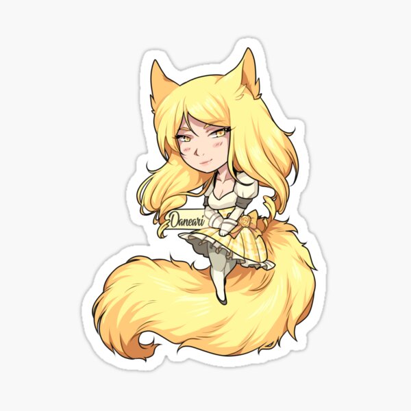 Chibi Yellow Fox Sticker