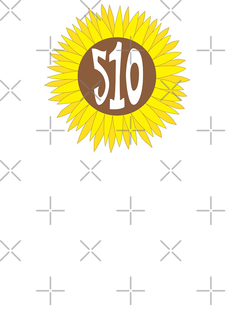 Hand Drawn California 510 Area Code Sunflower Baby One Piece By Itsrturn Redbubble