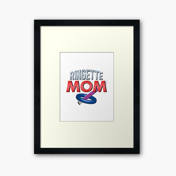 'Ringette Mom' (White) Framed Art Print