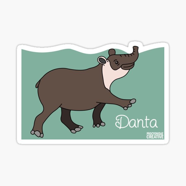 Vista previa del artículo con la obra «Danta», diseñado y vendido por Procyonidae Creative.
