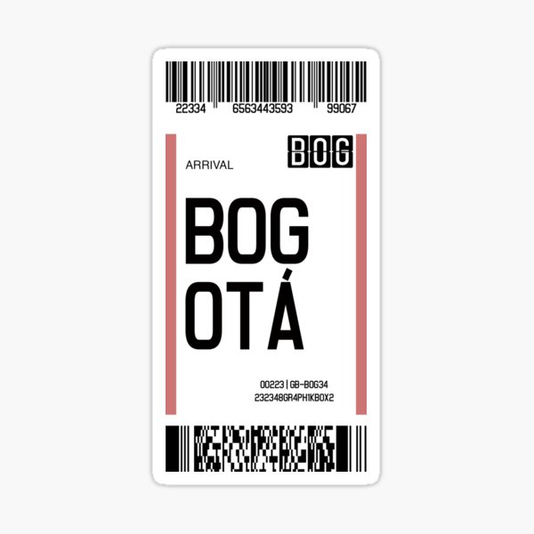 Item preview, Bogotá Boarding Pass Art – Minimalist Travel-Inspired Design | Colombian Destinations Series designed and sold by GraphikBox.