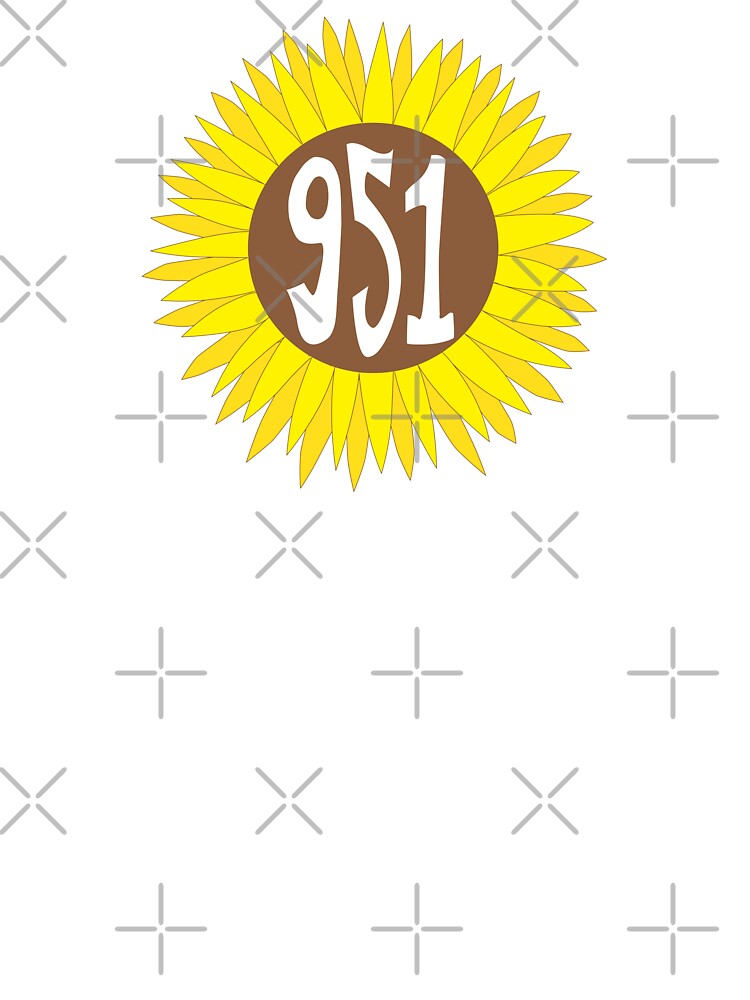 Hand Drawn California 951 Area Code Sunflower Kids T Shirt By Itsrturn Redbubble