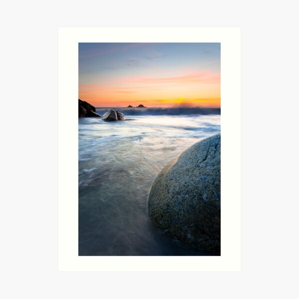 Stoned - Boulders at Porth Nanven Art Print