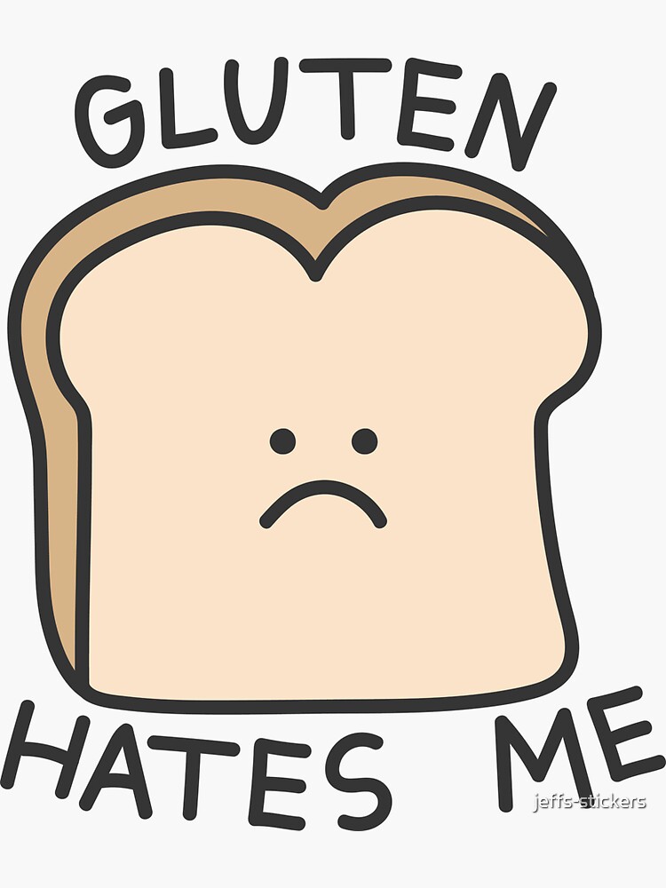 “Gluten Free " Sticker for Sale by jeffs-stickers | Redbubble