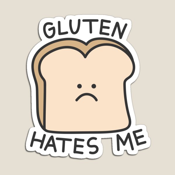 Vista previa del artículo con la obra «Sin gluten», diseñado y vendido por jeffs-stickers.