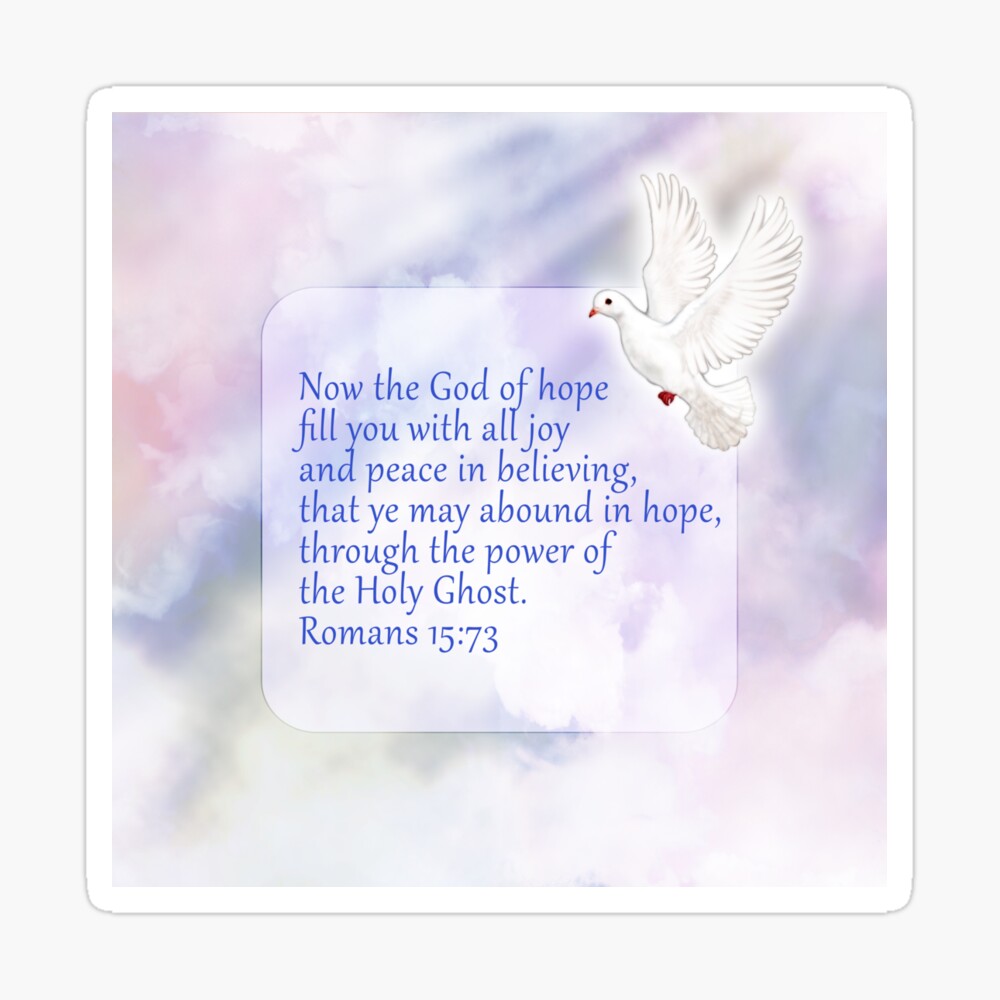 Horloge Citation Biblique Romains 15 73 Avec Colombe Blanche Par Artbysamanthie Redbubble