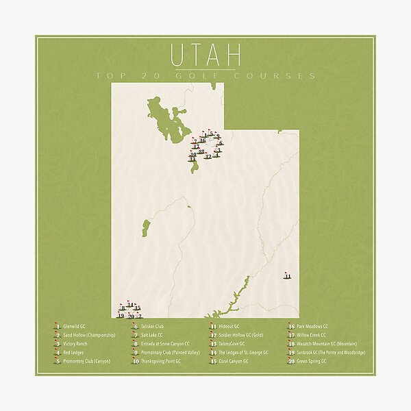 Park Meadows Country Club Golf Course Map Utah Golf Gifts 