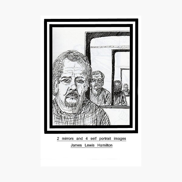 2 mirrors and 4 self portrait images Photographic Print
