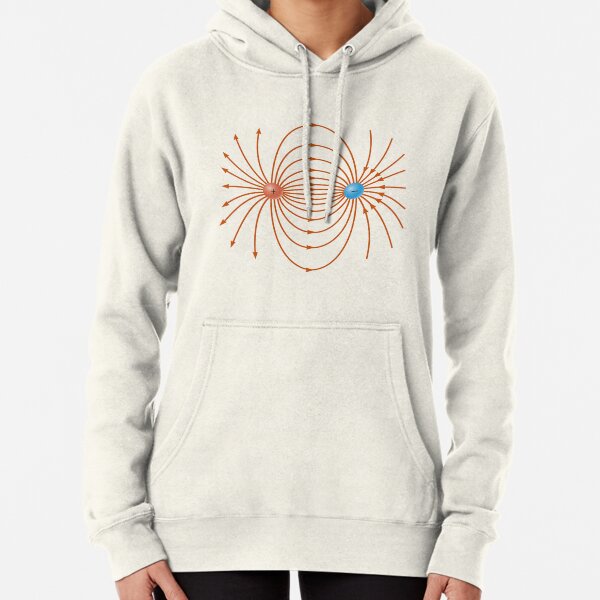 Lines of the electric field of two unlike charges Pullover Hoodie