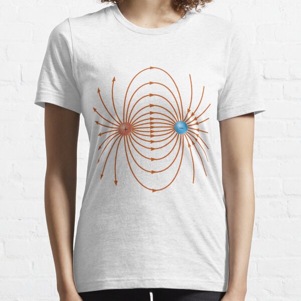 Lines of the electric field of two unlike charges Essential T-Shirt