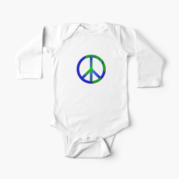 Peace on Earth Long Sleeve Baby One-Piece