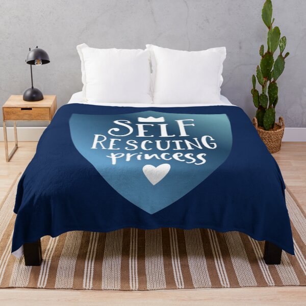 Item preview, Self Rescuing Princess Feminist Blue designed and sold by Kit Cronk.
