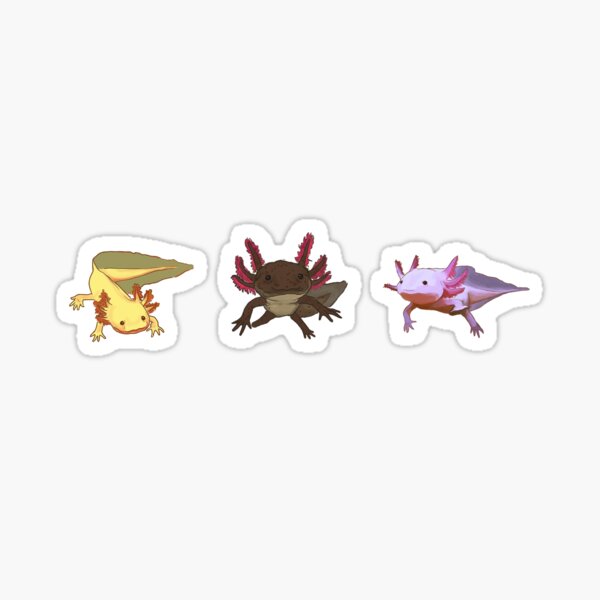 Item preview, Cute axolotls illustrations designed and sold by Camilla Fjäder.