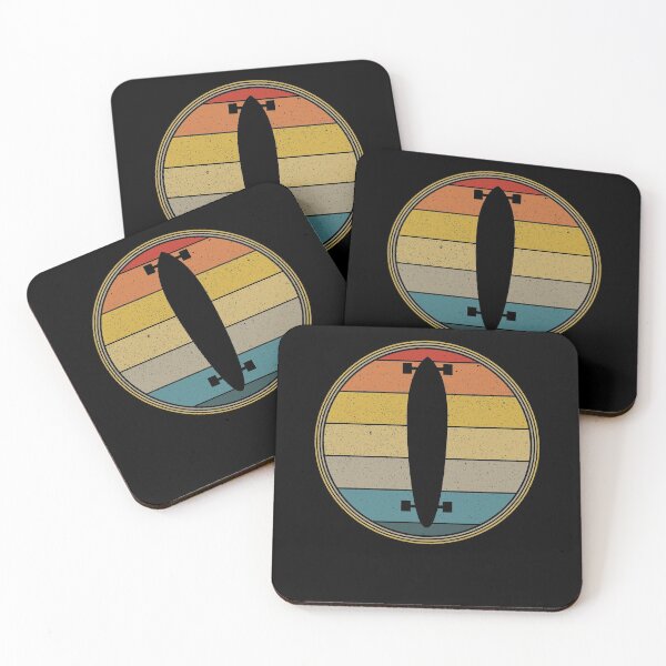 Item preview, Retro Vintage Long Board Skateboarding Design designed and sold by CrazyWebs.