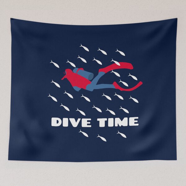 Item preview, Dive Time Scuba Diver in a School of fish underwater designed and sold by Good-Find.