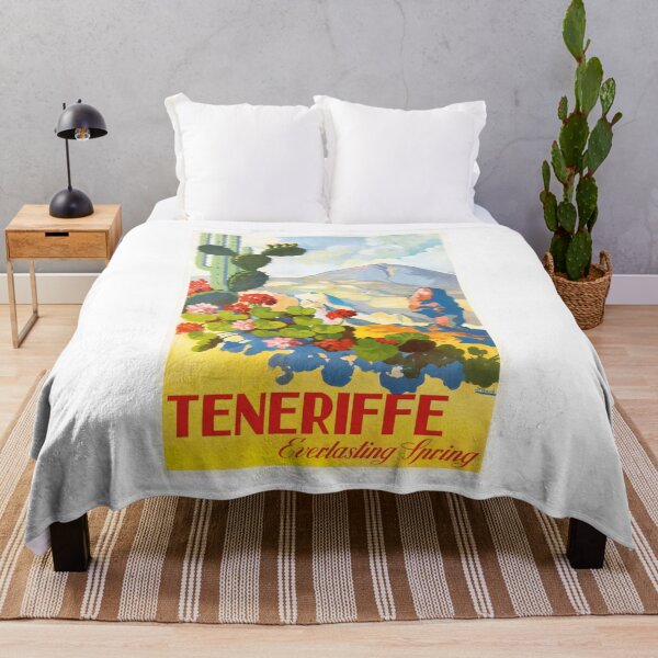 Artikelvorschau, 1945 Teneriffa Ewiger Frühling Spanien Reiseposter entworfen und verkauft von retrographics.