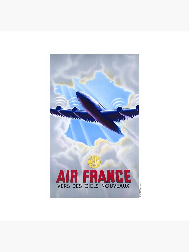 Disover 1946 Air France Towards New Skies Travel Poster Bag