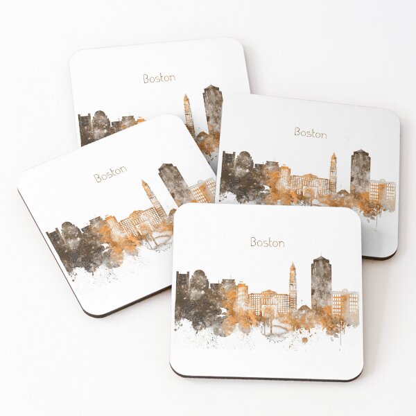 Item preview, Boston Massachusetts Warm Skyline designed and sold by DimDom.