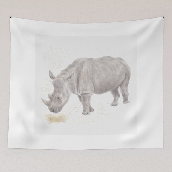 Item preview, The rhino and his golden grass designed and sold by mofdeer10.