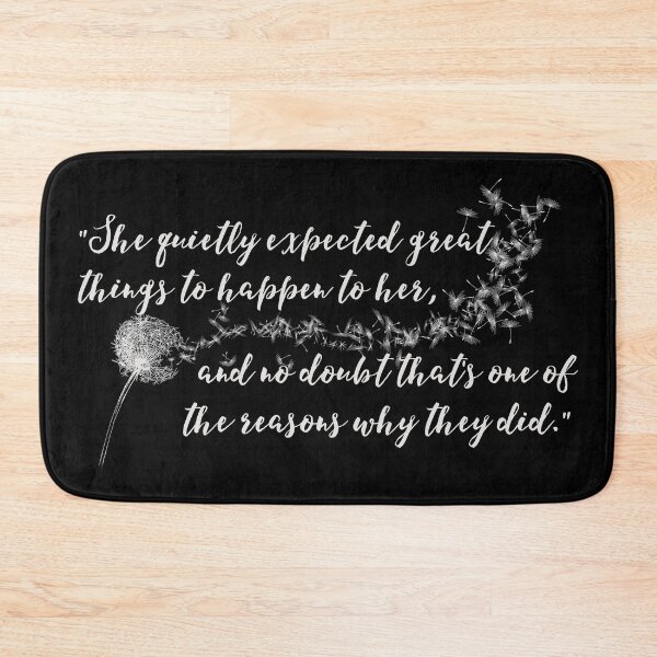 Item preview, "She Expected Great Things" | Inspiring Quote from Zelda Fitzgerald | Grey Dandelions designed and sold by ABdigitaldesign.
