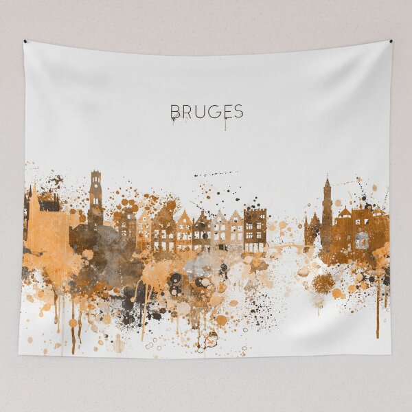 Item preview, Bruges Belgium Warm Skyline designed and sold by DimDom.
