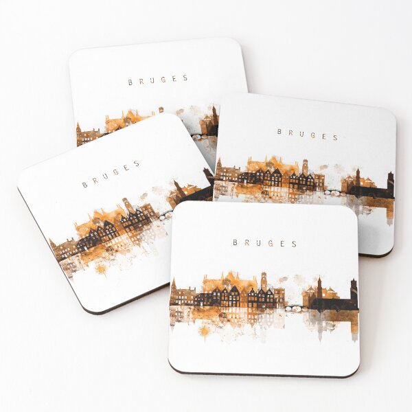 Item preview, Bruges Belgium Warm Skyline designed and sold by DimDom.