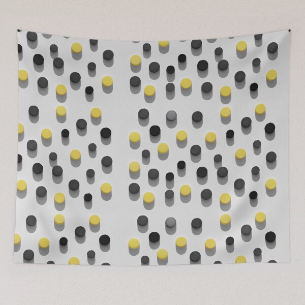 Item preview, Plastic bottle caps background with black and yellow pattern designed and sold by Claraveritas.