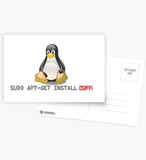 Linux - Installieren Sie Kaffee Postkarten