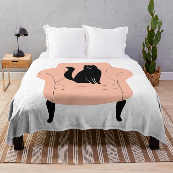 Item preview, black cat on a chair designed and sold by anyuka.