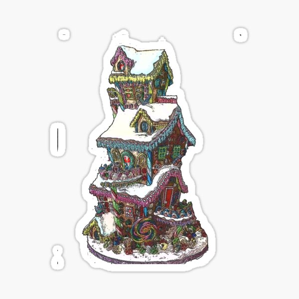 Gingerbread House 1 Sticker