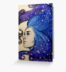 Tarjeta de felicitación diosa de las estrellas