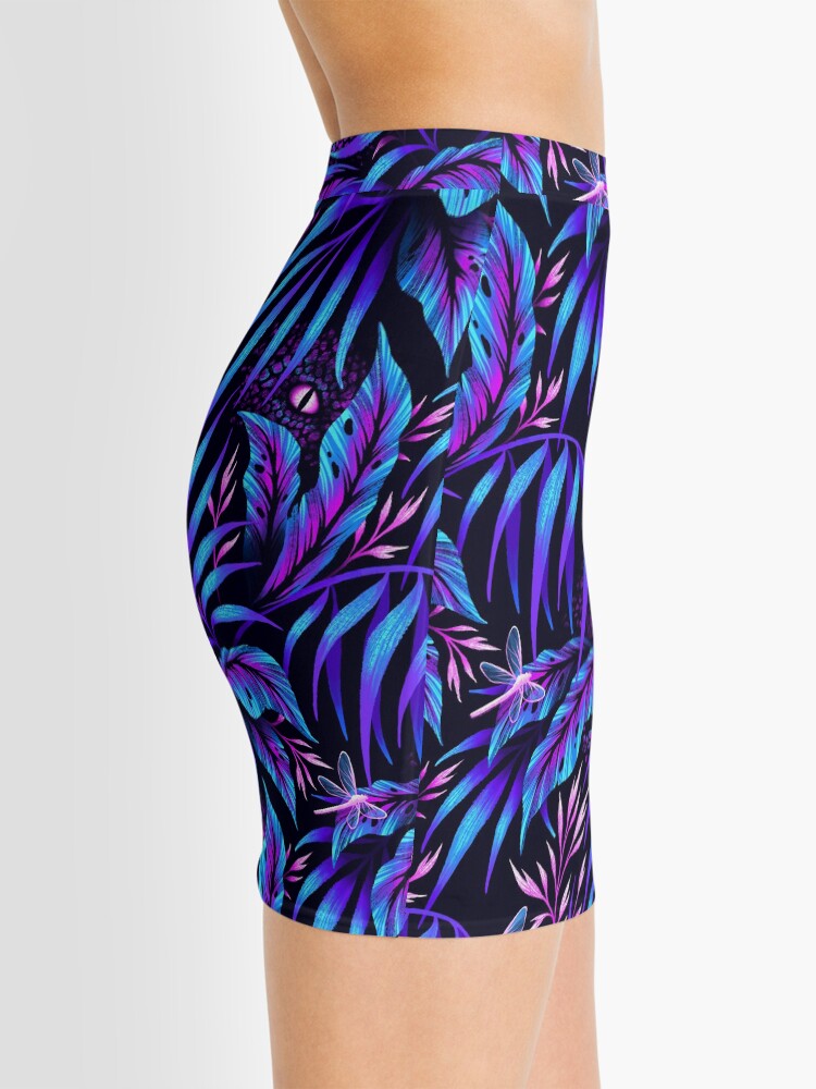 Alternate view of Jurassic Jungle - Blue Pink Mini Skirt